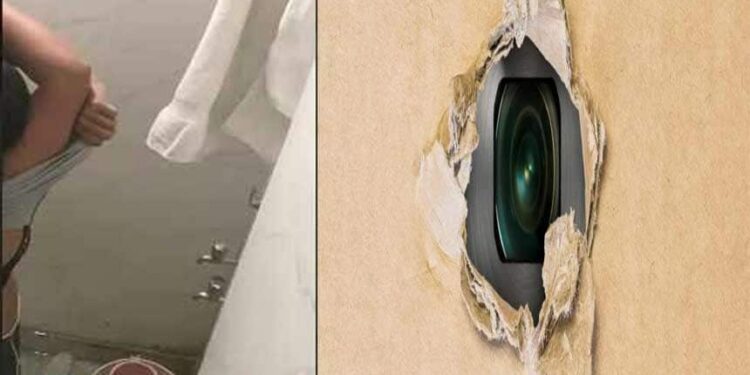 Hidden camera installed in bedroom and bathroom