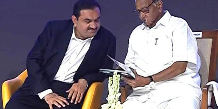 Gautam Adani arrives to meet Sharad Pawar