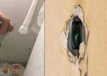 Hidden camera installed in bedroom and bathroom