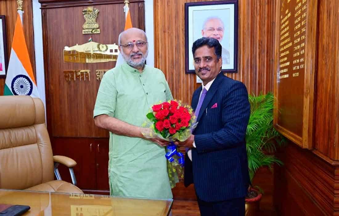 NSURL Vice Chancellor Dr. Ashok R. Patil met Governor CP Radhakrishnan